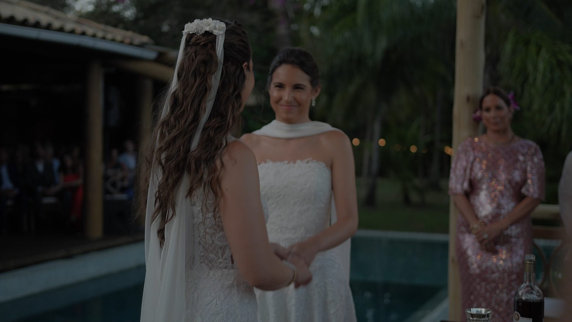 Momento do casamento de Lila e Karine
